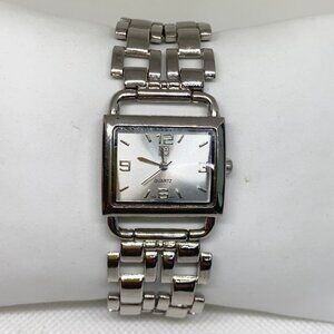 NY & co women’s watch silver tone 26mm quartz analog adjustable links running